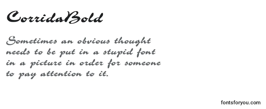 Review of the CorridaBold Font