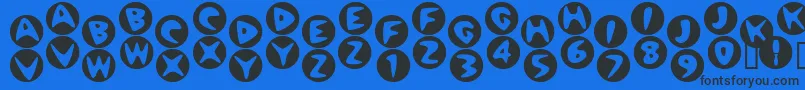 Шрифт Bowlor – чёрные шрифты на синем фоне