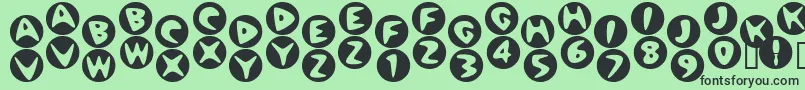 Bowlor-fontti – mustat fontit vihreällä taustalla
