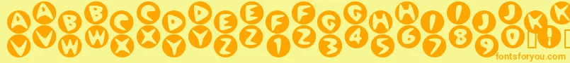 Шрифт Bowlor – оранжевые шрифты на жёлтом фоне