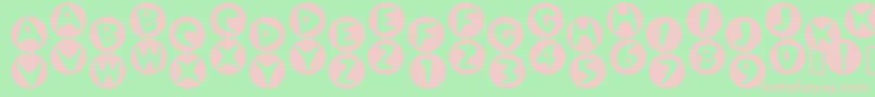 Bowlor Font – Pink Fonts on Green Background