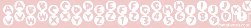 Bowlor-fontti – valkoiset fontit vaaleanpunaisella taustalla