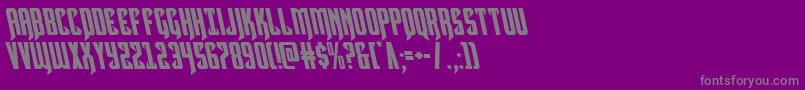 Hawkmoonleft-Schriftart – Graue Schriften auf violettem Hintergrund