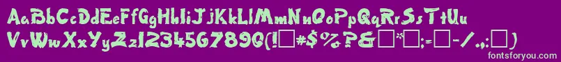 Wet Font – Green Fonts on Purple Background