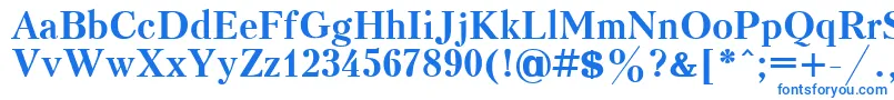 フォントKudrashovcttBold – 白い背景に青い文字