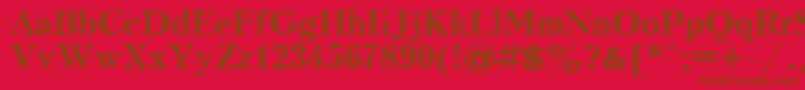 fuente KudrashovcttBold – Fuentes Marrones Sobre Fondo Rojo