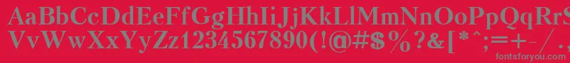 KudrashovcttBold Font – Gray Fonts on Red Background