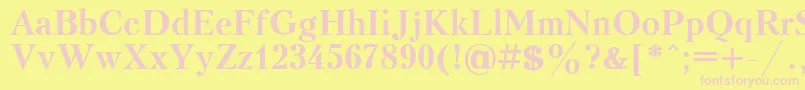 Police KudrashovcttBold – polices roses sur fond jaune