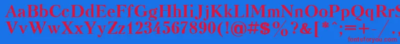 KudrashovcttBold Font – Red Fonts on Blue Background