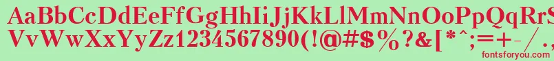 KudrashovcttBold Font – Red Fonts on Green Background