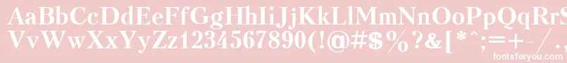 Police KudrashovcttBold – polices blanches sur fond rose