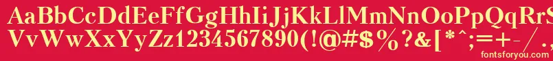 KudrashovcttBold Font – Yellow Fonts on Red Background