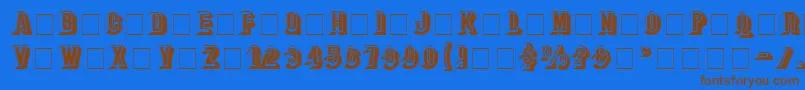ParapaDisplayCapsSsi Font – Brown Fonts on Blue Background