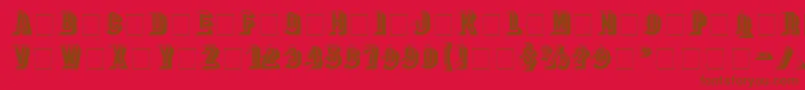 ParapaDisplayCapsSsi Font – Brown Fonts on Red Background