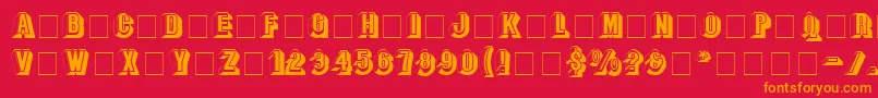 ParapaDisplayCapsSsi Font – Orange Fonts on Red Background