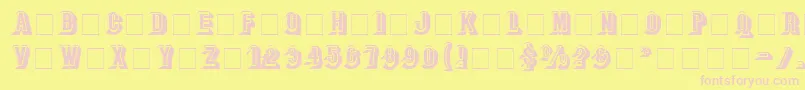 ParapaDisplayCapsSsi Font – Pink Fonts on Yellow Background