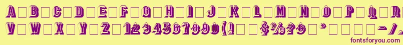 ParapaDisplayCapsSsi Font – Purple Fonts on Yellow Background