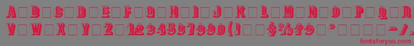 ParapaDisplayCapsSsi Font – Red Fonts on Gray Background