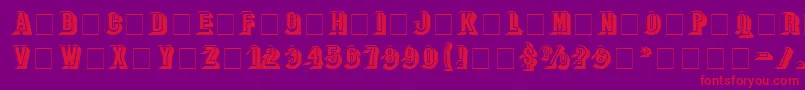 ParapaDisplayCapsSsi Font – Red Fonts on Purple Background