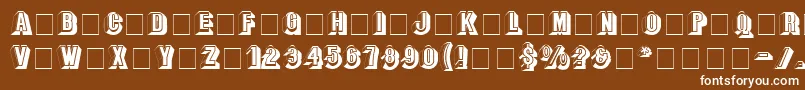 フォントParapaDisplayCapsSsi – 茶色の背景に白い文字