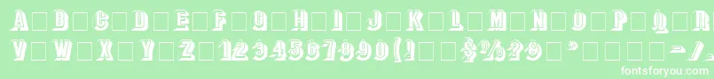 ParapaDisplayCapsSsi Font – White Fonts on Green Background