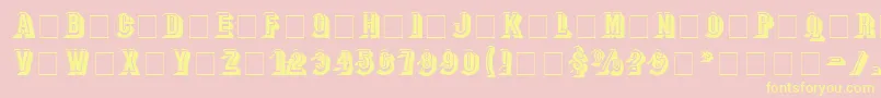 ParapaDisplayCapsSsi Font – Yellow Fonts on Pink Background
