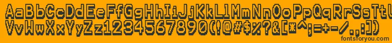 Karmafuture Font – Black Fonts on Orange Background