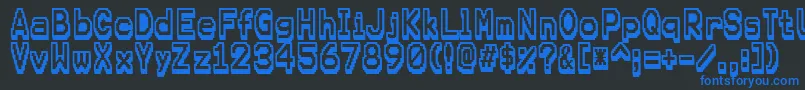 Karmafuture Font – Blue Fonts on Black Background
