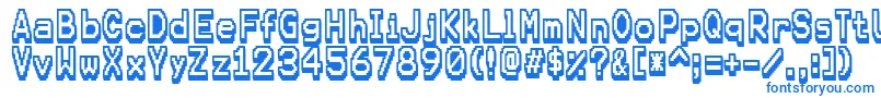 Karmafuture Font – Blue Fonts on White Background