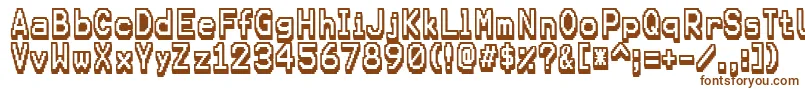 Karmafuture Font – Brown Fonts on White Background