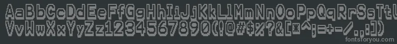 Karmafuture Font – Gray Fonts on Black Background