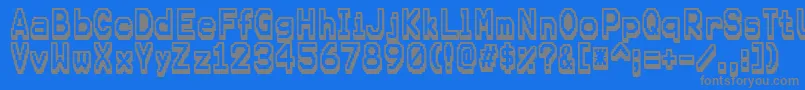 Karmafuture Font – Gray Fonts on Blue Background