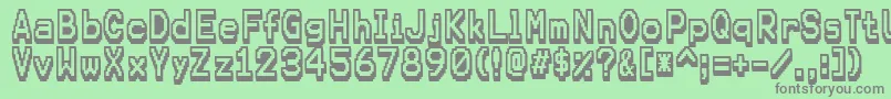 Karmafuture Font – Gray Fonts on Green Background