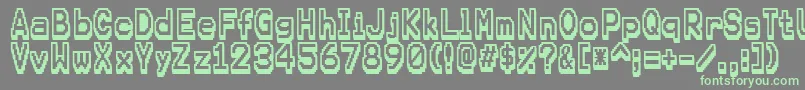 Karmafuture Font – Green Fonts on Gray Background