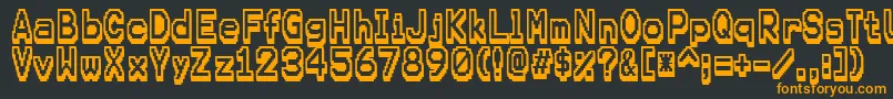 Karmafuture Font – Orange Fonts on Black Background
