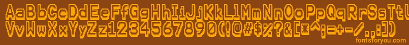 Karmafuture Font – Orange Fonts on Brown Background