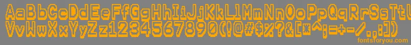 Karmafuture Font – Orange Fonts on Gray Background