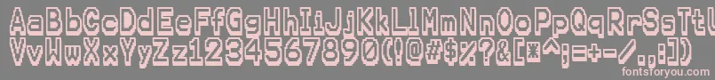 Karmafuture Font – Pink Fonts on Gray Background