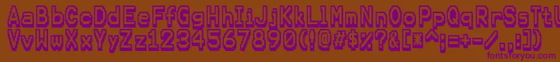 Karmafuture Font – Purple Fonts on Brown Background