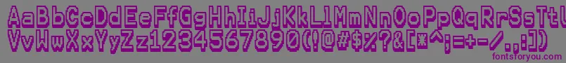 Karmafuture Font – Purple Fonts on Gray Background