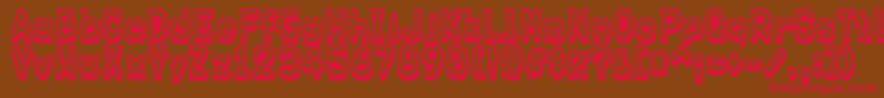 Karmafuture Font – Red Fonts on Brown Background