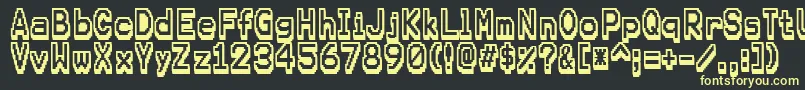 Karmafuture Font – Yellow Fonts on Black Background