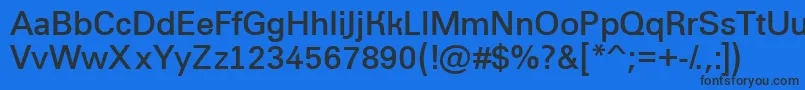Шрифт Groti10 – чёрные шрифты на синем фоне