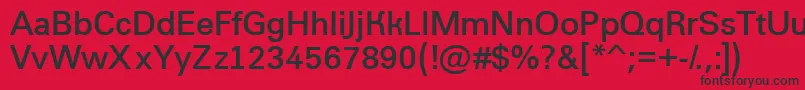 Groti10 Font – Black Fonts on Red Background