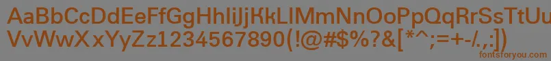 Groti10 Font – Brown Fonts on Gray Background
