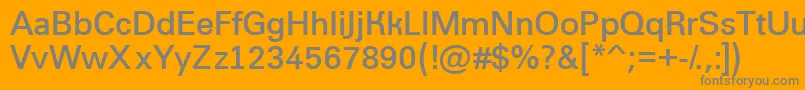 Groti10 Font – Gray Fonts on Orange Background