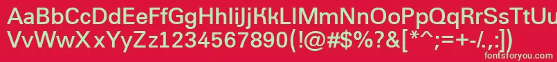 フォントGroti10 – 赤い背景に緑の文字