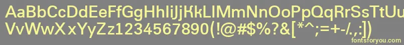 Groti10 Font – Yellow Fonts on Gray Background