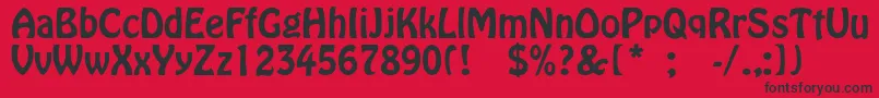 Czcionka Jojo – czarne czcionki na czerwonym tle