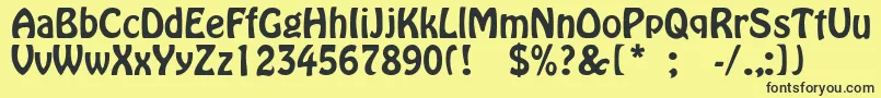 Jojo Font – Black Fonts on Yellow Background